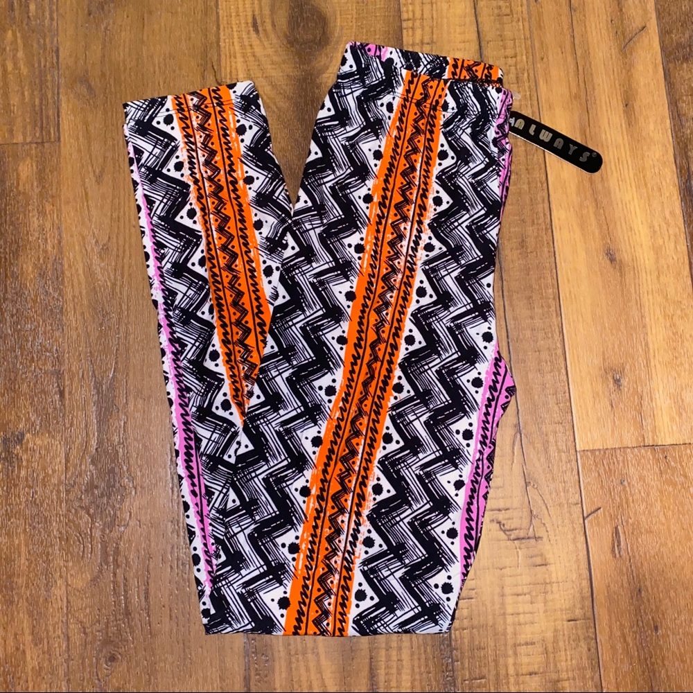 🐰Super Cute One Size Legging Orange/Purple design